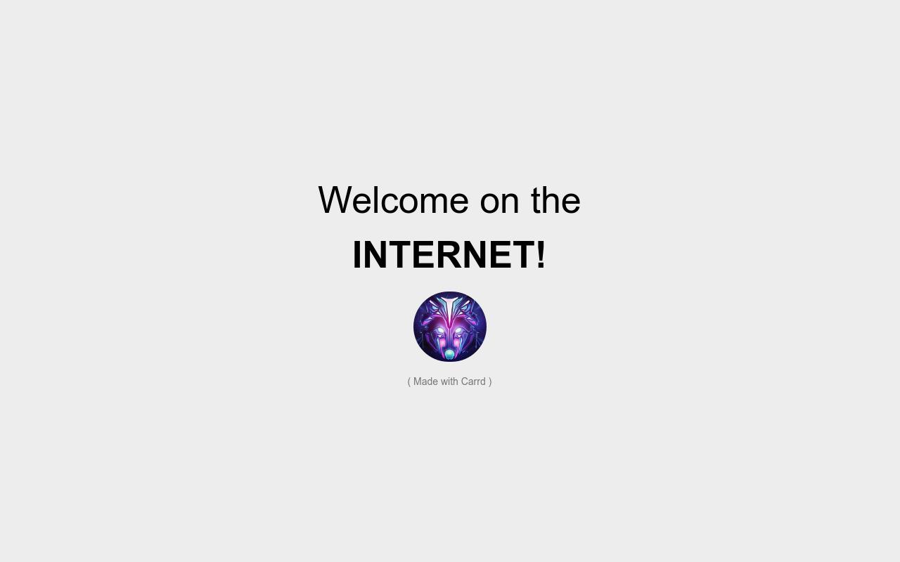 Carrd profile picture for @internet